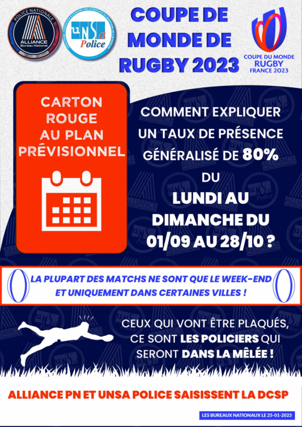 Coupe du monde de rugby 2023 : Taux de présence 